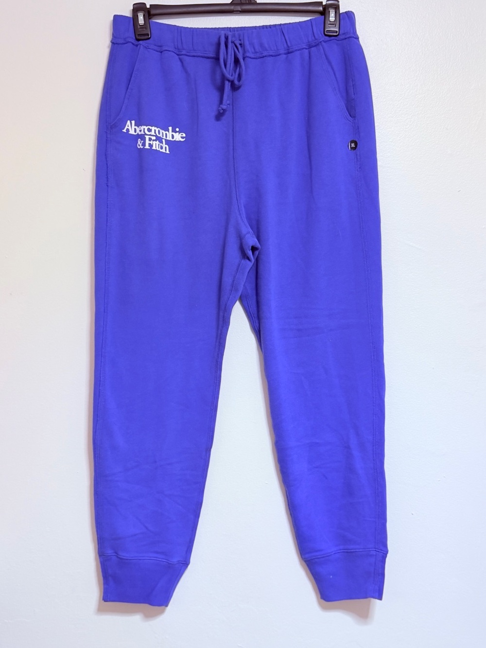 Abercrombie & Fitch Bright Blue Tie-Waist Joggers XL NWT
